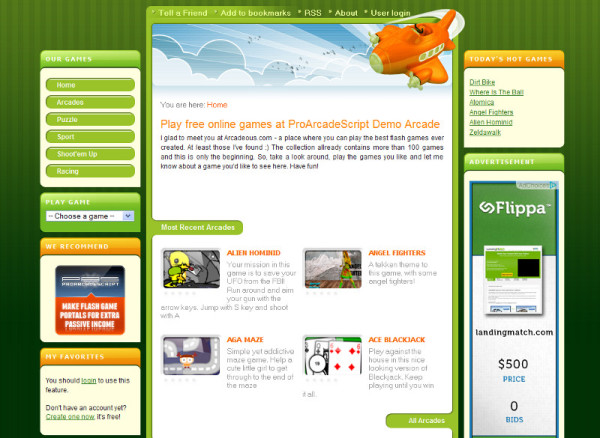 Online Flash Games Website - Free Hosting + Installation