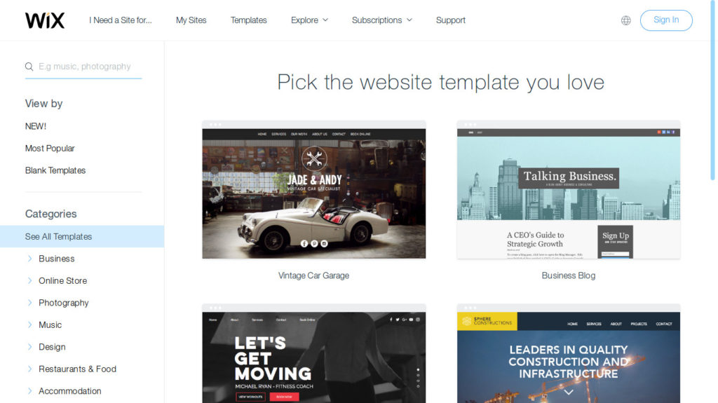 how to download a template from wix