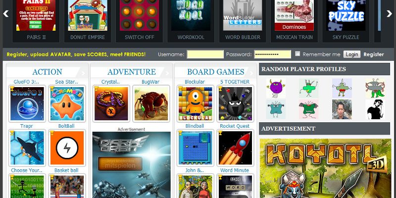 Create a gaming website easily